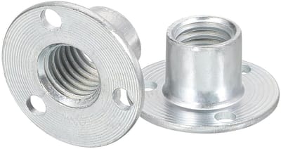 Brad Hole Tee Utility, 5 Stuks Carbon Staal Ronde Basis Schroef-in T-Nuts voor Meubel Hardware, Flens Moeren met Vrouwelijke Draad