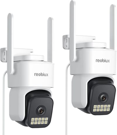 1080P WiFi Beveiligingscamera - PTZ IP Camera met Automatische Tracking, Nachtzicht, 2-Weg Audio en Beweging Detectie (2-Pack)
