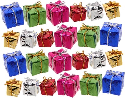 Mini Cadeaudoosjes - Poppenhuis Decoratie - Feestelijke Scènes - Lichtgewicht Schuim Materiaal - 27 cm - Diverse Kleuren