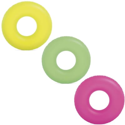 Neon zwemband diameter 91 cm - 3 kleuren INTEX 59262 roze