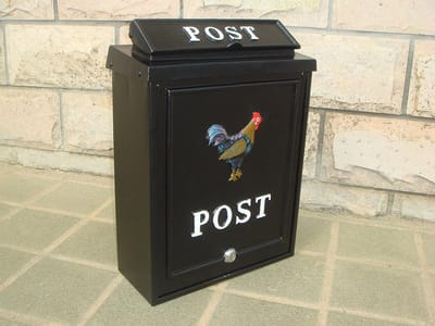 Postkast Haan - Brievenbus buiten - Brieven ontvangen - Gegoten aluminium - 41 cm hoog - Zwart