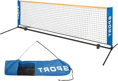 Tennisnet 3 Meter Vouwbaar, Lichtgewicht en Draagbaar, Ideaal voor Kinderen en Thuisgebruik, Perfect voor Binnen en Buiten, Inclusief Draagtas en Eenvoudige Opstelling
