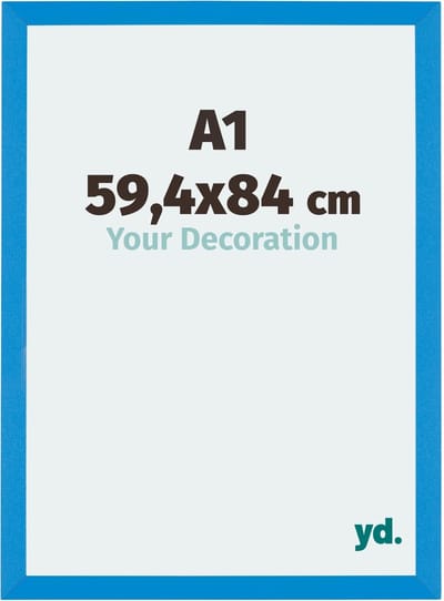 Your Decoration - Fotolijst A1 59,4x84 cm - MDF - Helder Blauw - Mura
