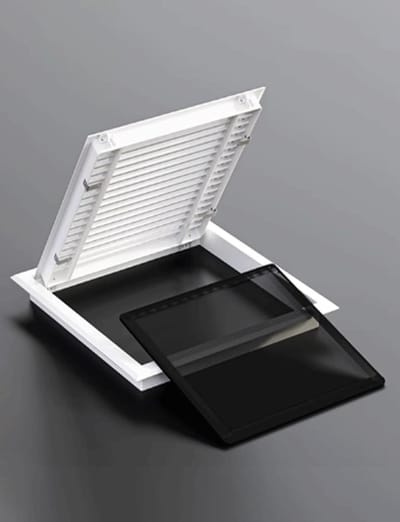 Ventilatierooster Kast - Luchtgordijn Wand - Kast Ventilatie - Duurzaam ABS Materiaal - Universele Maat - Wit