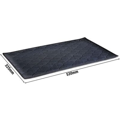 GGM Gastro (6 Stück) GN-Tablett 1/1 - DARK WAVE - Melamin - Höhe: 20mm - Schwarz