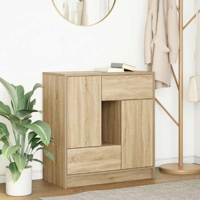 vidaXL - Dressoir - met - lades - deuren - 70,5x34x74,5 - cm - sonoma - eikenkleurig
