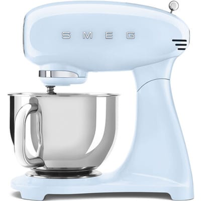 SMEG SMF05PBEU Keukenmachine - Keukenmixer - 1000W - 4,8L RVS Mengkom - 10 Snelheden - Planetaire Mengbeweging - Inclusief 4 Accessoires - '50s Style - Pastelblauw