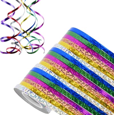 Pack van 32 Luchtslangen - 10 m Feestdecoratie - Premium Goud - Groen - Rood - Blauw - Paars - Zilver - Champagne - Roze - Luchtslangen voor Verjaardag - Bruiloft - Disco - Themafeest - Oud en Nieuw