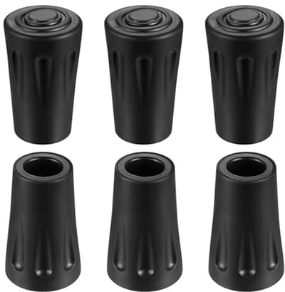 Rubberen buffers voor wandelstokken - Antislip voetjes voor trekkingstokken 11 mm