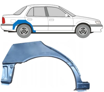 Reparatiepaneel achterspatbord voor Nissan Sunny N14 1991-1994 / Rechts