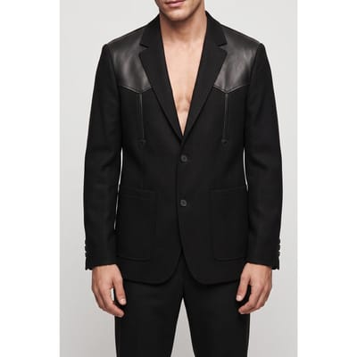 The Kooples Oversized Jacket With Western Details Black Maat: 48 | Blazers Outlet | Heren | Zwart