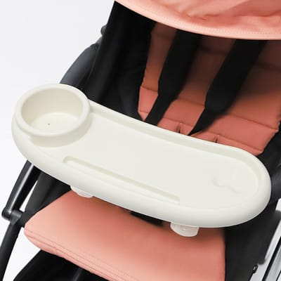 Universele kinderwagendrager, 3-in-1 bekerhouder, snacklade - Kinderwagenaccessoire past op de meeste afneembare kinderwagenarmleuningen -38*14cm-Wit