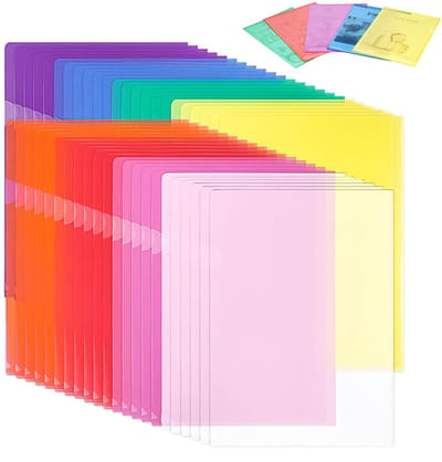 Peysaitr – 42 stuks - A4-map - documentenvakken - voor het opbergen van A4-papier - mappen in 8 kleuren voor schoolkantoren - 220x310mm