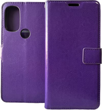 Portemonnee Book Case Hoesje Geschikt voor: Motorola Moto G71 5G Paars