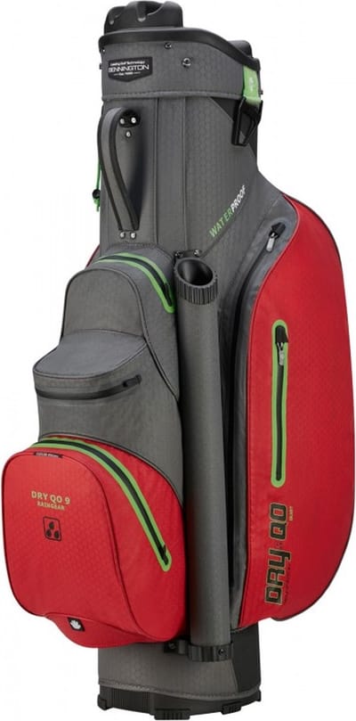 Bennington Dry QO 9 - Waterdichte Golftas - Cartbag - Grijs Rood
