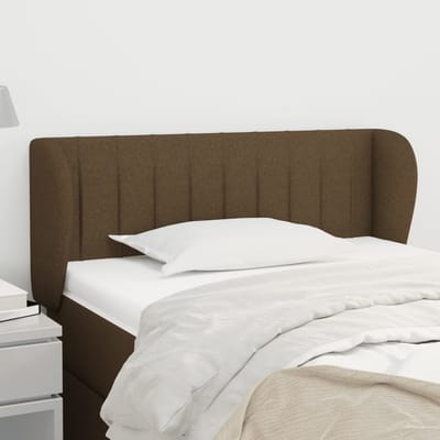 vidaXL - Hoofdbord - met - randen - 83x23x78/88 - cm - stof - donkerbruin
