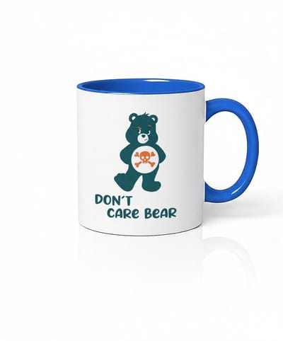 Don't Care Bear Mok - Leuke Koffiemok met eigen ontwerp mogelijk