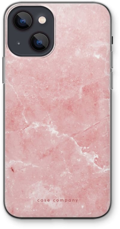 Case Company® - Hoesje geschikt voor iPhone 13 mini hoesje - Roze marmer - Soft Cover Telefoonhoesje - Bescherming aan alle Kanten en Schermrand