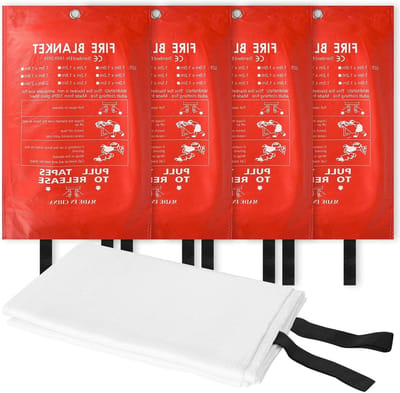 Brandblusdeken - Brandwerende deken - Veiligheid thuis - Glasvezel materiaal - 100 x 100 cm - Grijs