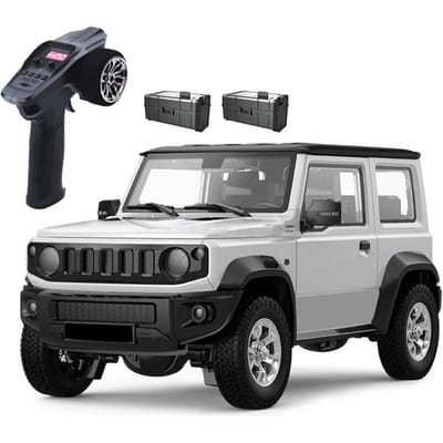 Volledige schaal Afstandsbediening Truck voor Jongens 1/16 2.4GHz 4WD Afstandsbediening Auto Offroad Afstandsbediening 500mah 2 battery wit