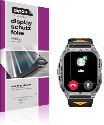 dipos – 6x Beschermfolie geschikt voor LIGE SMART TX13 | Krasbestendige & heldere Screenprotector Ultra-Thin