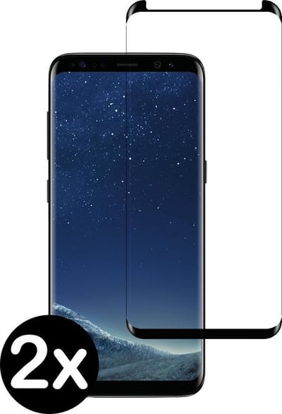 Screenprotector - 2 Stuks - Geschikt voor Samsung Galaxy S8 - Full Cover - Beschermglas - Gehard Glas - Tempered Glass - Screen Protector