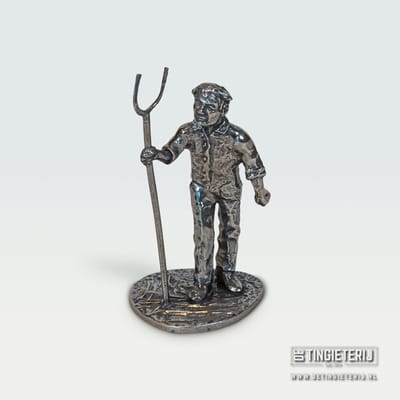 Boer met gavel - Agrarische sector - Miniatuur boer - Jubileum veehouder - Cadeau idee boer