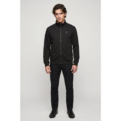 G-Star Zip Stand Up Collar Sweat L/s Dk Black Taglia: S | Maglioni Outlet | Uomo | Nero