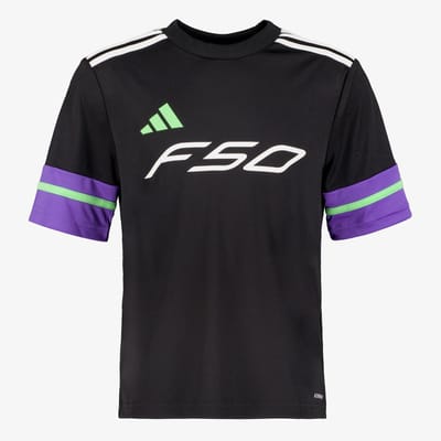 Adidas F50 JSY Y kinder voetbal T-shirt zwart paars - Maat 152/158