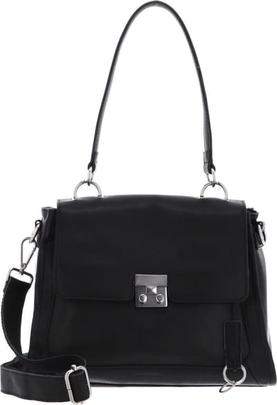 FREDsBRUDER Leren Schoudertas Treasure Shoulderbag Black Zwart