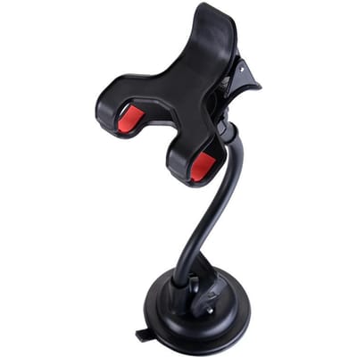 Support universel de téléphone portable rotatif à 360 ° pour pare-brise de voiture, support de téléphone portable GPS, support Flexible, accessoires automobiles noir