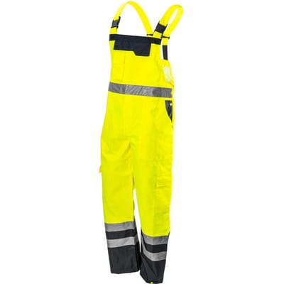 Neo Tools Hi-Vision BIB Met Oxford Poliester Geel S 100% Poliester Met Oxford Polyurethane Coating Voor 100% Waterdichtheid Ademend Materiaal EN ISO 13688:2013