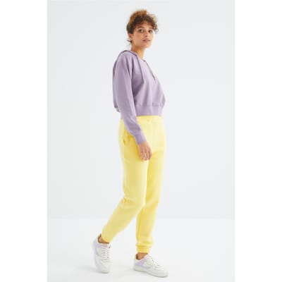 Vrouwen Hoge Taille Fleece Joggingbroek