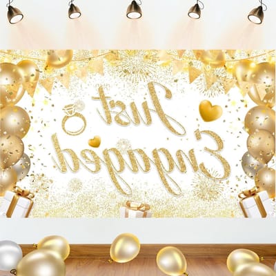 "Just Married Versieringen voor Verlovingsfeest - Happy Engagement, Decoratie Ballonnen, Feestartikelen"