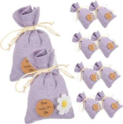 Decoratieve Zakjes - Lege Pouches - Geur Verspreiden - Met Trekkoord - 10 Stuks - Lavendel