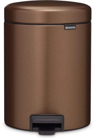 Brabantia NewIcon Prullenbak - 5 liter - Badkamer - Warm Bronze