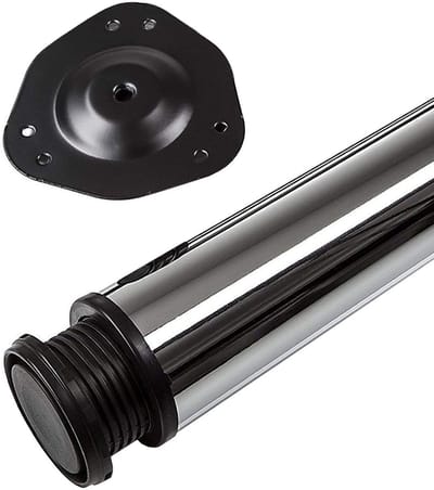 SOTECH 1 stuk Tafelpoot hoogte 710 mm Ø 76 / 80 mm staal verchroomd belastbaar tot 75 kg Bureaupoot met 32 mm hoogteverstelling