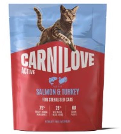 CARNILOVE ACTIVE - Cat - Salmon & Turkey for Sterilised Adult All Breeds 400g