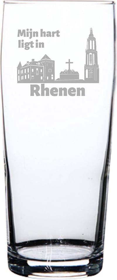 Gegraveerde bierfluitje 19cl Rhenen