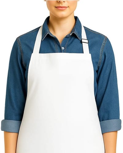 Dailygoods- Tailleschort Verstelbaar - 100% Katoen - Vuilwerend - Met 2 Zakken - Kreuk- en Krimpvrij - Geschikt voor Thuis/Restaurant - Keukenschort