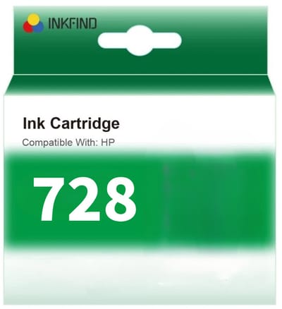 INKFIND 728 Zwart vervangt HP728 HP 728 (F9J68A) inktcartridge mat zwart extra hoge capaciteit - 1-pack Matte Black