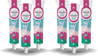 BEN&ANNA - Toothpaste Smile with Fluoride Wildberry - 75ml - 6 Pak - Voordeelverpakking