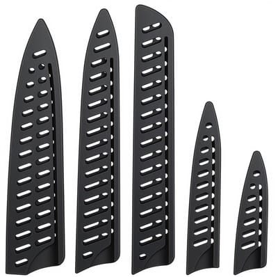Dailygoods- Messenbeschermer 5 Stuks - Ademend - Kunststof - Lemmetbeschermer - Keukenmessen - Robuust PP-Materiaal - Messenschede