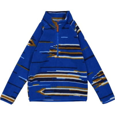 Craghoppers Fleece-sweater met halve rits voor kinderen, met strepen (Titan Blauw)