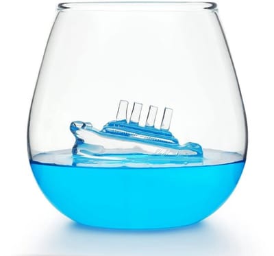 Allecto - Schip in een glazen Tumbler - Unieke drinkervaring - 500ml