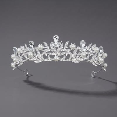 Kroon voor dames-Prinsessenkroon-Diadeem-Kroon-Strass-Elegant en Duurzaam - Geschikt voor Verschillende Gelegenheden-Haarsieraad-Stijl 70
