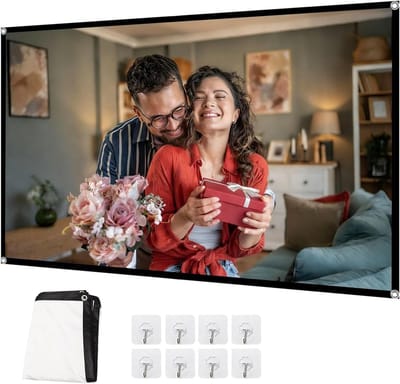 Draagbaar Projectiescherm - Filmscherm Opvouwbaar - Thuisbioscoop Creëren - Kreukvrij Polyester - 100 inch 16:9 - Wit