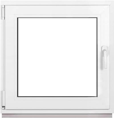 Kunststof Kelderraam - Garage Tuinhuisraam - Ventileren en Licht - 58mm Smal Profiel - 75 x 75 cm - Wit