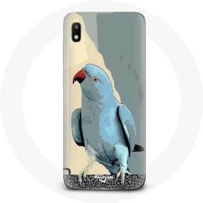 Hoesje - Samsung - Galaxy A10 - Flexibel - Parkieten papegaaien - Blauw blauw