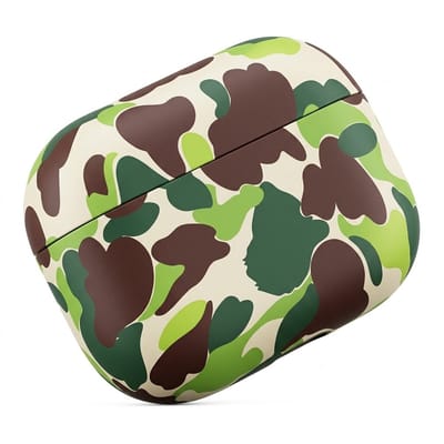 Groen hoesje voor oordopjes unisex met camouflage patroon en matte afwerking geschikt voor AirPods Pro 3 met compact en rondomsluitend ontwerp